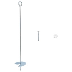 Ancre de terre 10 pcs Argenté Ø10 x 60 cm Métal galvanisé 619804619804