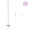 Ancre de terre 10 pcs Argenté Ø10 x 60 cm Métal galvanisé 619804619804