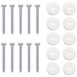 Ancre de terre 10 pcs Argenté Ø10 x 60 cm Métal galvanisé 619804619804