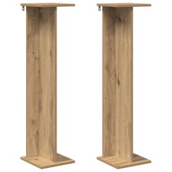 Support de Plante 2 pc Chêne Artisanal 25 x 25,5 x 100,5 cm 619806619806