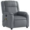 Fauteuil de massage inclinable électrique gris similicuir 619807619807