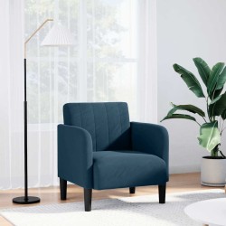 Fauteuil canapé avec accoudoirs velours bleu 54 cm 619808619808