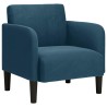 Fauteuil canapé avec accoudoirs velours bleu 54 cm 619808619808
