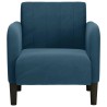 Fauteuil canapé avec accoudoirs velours bleu 54 cm 619808619808