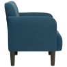 Fauteuil canapé avec accoudoirs velours bleu 54 cm 619808619808