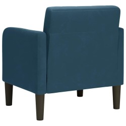 Fauteuil canapé avec accoudoirs velours bleu 54 cm 619808619808