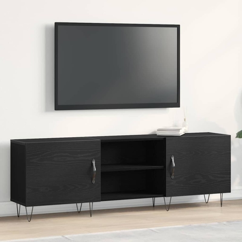 Ensemble meuble TV Montage mural Chêne noir 150 x 30 x 50 cm 619809619809