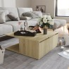 Table basse chêne sonoma 80x80x31 cm bois d'ingénierie 619812619812
