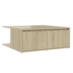Table basse chêne sonoma 80x80x31 cm bois d'ingénierie 619812619812