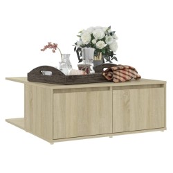 Table basse chêne sonoma 80x80x31 cm bois d'ingénierie 619812619812