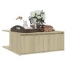 Table basse chêne sonoma 80x80x31 cm bois d'ingénierie 619812619812