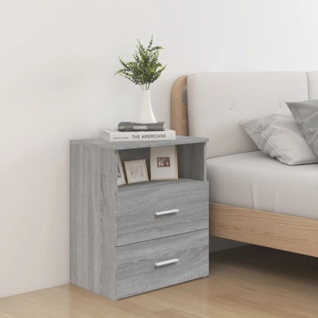 Tables de chevet 2 pcs Sonoma gris 50x32x60 cm 619818619818
