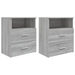 Tables de chevet 2 pcs Sonoma gris 50x32x60 cm 619818619818