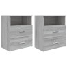 Tables de chevet 2 pcs Sonoma gris 50x32x60 cm 619818619818