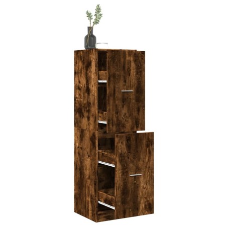 Armoire d'apothicaire chêne fumé 40x41x144,5 cm bois ingénierie 619819619819