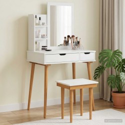 Ensemble de Coiffeuse FAUSKE 4 pcs Blanc 76 x 50 x 143 cm 619820619820