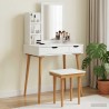 Ensemble de Coiffeuse FAUSKE 4 pcs Blanc 76 x 50 x 143 cm 619820619820