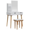 Ensemble de Coiffeuse FAUSKE 4 pcs Blanc 76 x 50 x 143 cm 619820619820