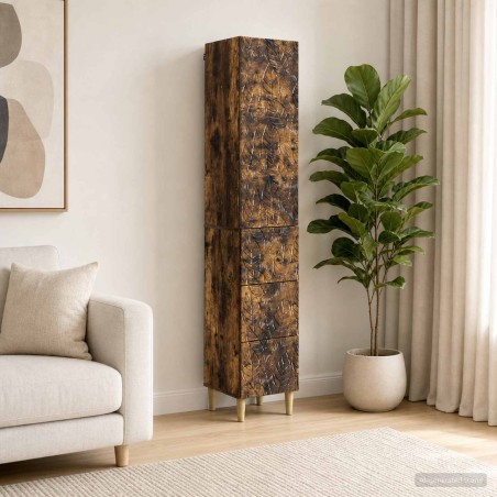 Ensemble de Meubles 2 pcs Chêne fumé 33 x 34,5 x 90 cm 619823619823