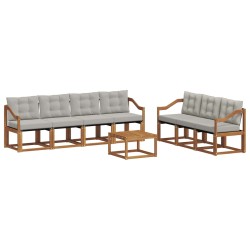 Ensemble de canapés d'extérieur 8 pcs Gris Naturel et Clair 619826619826