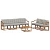 Ensemble de canapés d'extérieur 8 pcs Gris Naturel et Clair 619826619826
