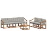 Ensemble de canapés d'extérieur 8 pcs Gris Naturel et Clair 619826619826