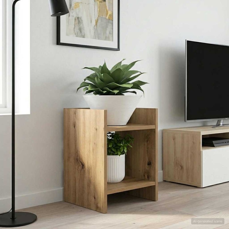 Support de Plante 2 pc Chêne Artisanal 30 x 30 x 40 cm 619830619830
