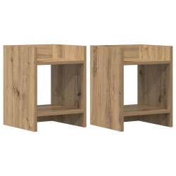 Support de Plante 2 pc Chêne Artisanal 30 x 30 x 40 cm 619830619830