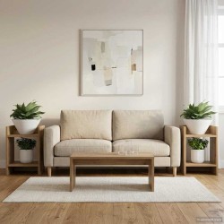 Support de Plante 2 pc Chêne Artisanal 30 x 30 x 40 cm 619830619830