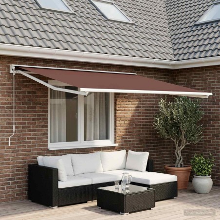 Toile de rechange pour auvent Marron 450 × 300 cm Polyester 619841619841