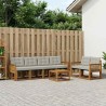 Ensemble de canapés d'extérieur 7 pcs Naturel et gris clair 619842619842