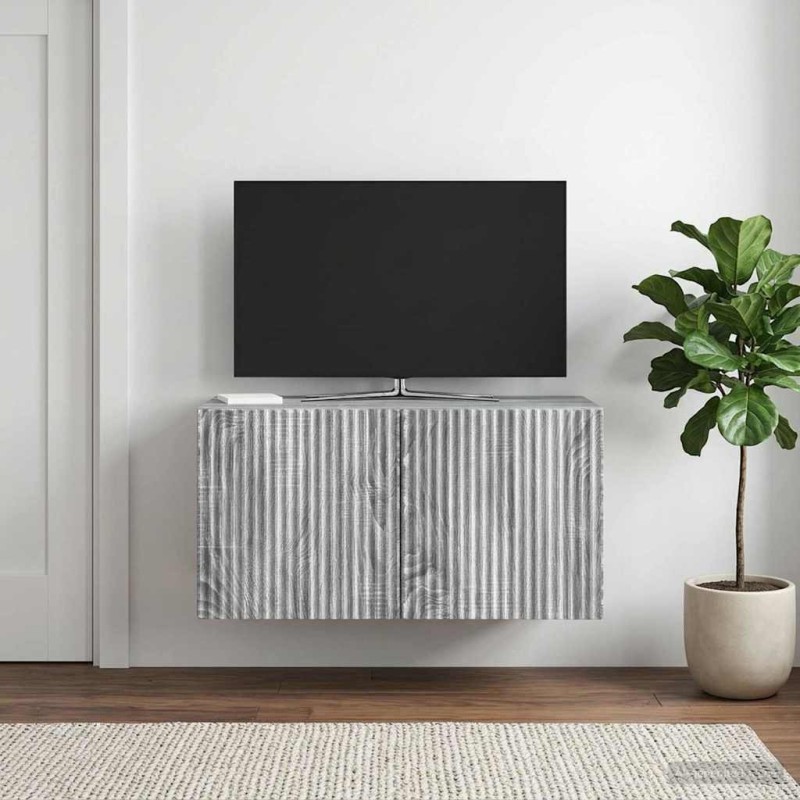 Meuble TV mural Sonoma gris 59,5 x 31 x 30 cm Bois d'ingénierie 619852619852