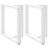 Pieds de table à manger en T, 2 pièces, blanc, 80 x 35 x (72-73) cm, acier 619853619853
