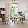 Pieds de table à manger en T, 2 pièces, blanc, 80 x 35 x (72-73) cm, acier 619853619853
