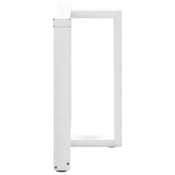 Pieds de table à manger en T, 2 pièces, blanc, 80 x 35 x (72-73) cm, acier 619853619853