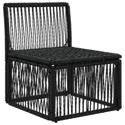 Unité Canapé sans accoudoir Noir polyrotin 619854619854