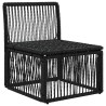 Unité Canapé sans accoudoir Noir polyrotin 619854619854