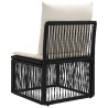 Unité Canapé sans accoudoir Noir polyrotin 619854619854