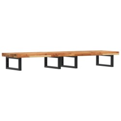 Étagère de vasque murale acier et bois massif d'acacia 619857619857