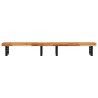 Étagère de vasque murale acier et bois massif d'acacia 619857619857