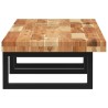 Étagère de vasque murale acier et bois massif d'acacia 619857619857