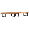 Étagère de vasque murale acier et bois massif d'acacia 619857619857