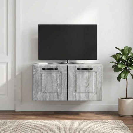 Meuble TV mural Sonoma gris 59,5 x 31 x 30 cm Bois d'ingénierie 619859619859