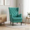 Fauteuil Turquoise Velours 619860619860
