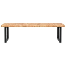Étagère de vasque murale acier et bois de chêne massif 619876619876