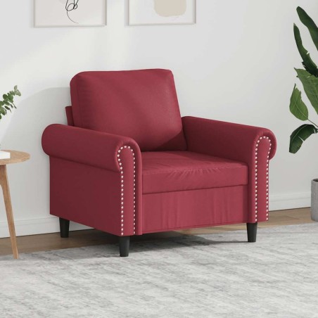 Fauteuil Rouge bordeaux 60 cm Similicuir 619877619877