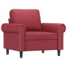 Fauteuil Rouge bordeaux 60 cm Similicuir 619877619877