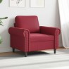 Fauteuil Rouge bordeaux 60 cm Similicuir 619877619877