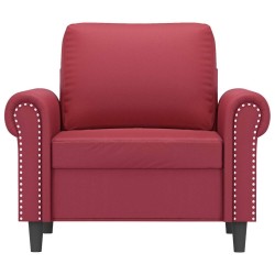 Fauteuil Rouge bordeaux 60 cm Similicuir 619877619877