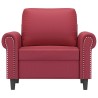 Fauteuil Rouge bordeaux 60 cm Similicuir 619877619877